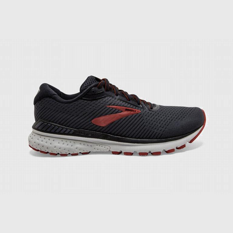 Tenis Brooks Adrenaline Gts 20 - Zapatillas Para Correr En Asfalto Hombre - Negras / Rojas (OHWP-526